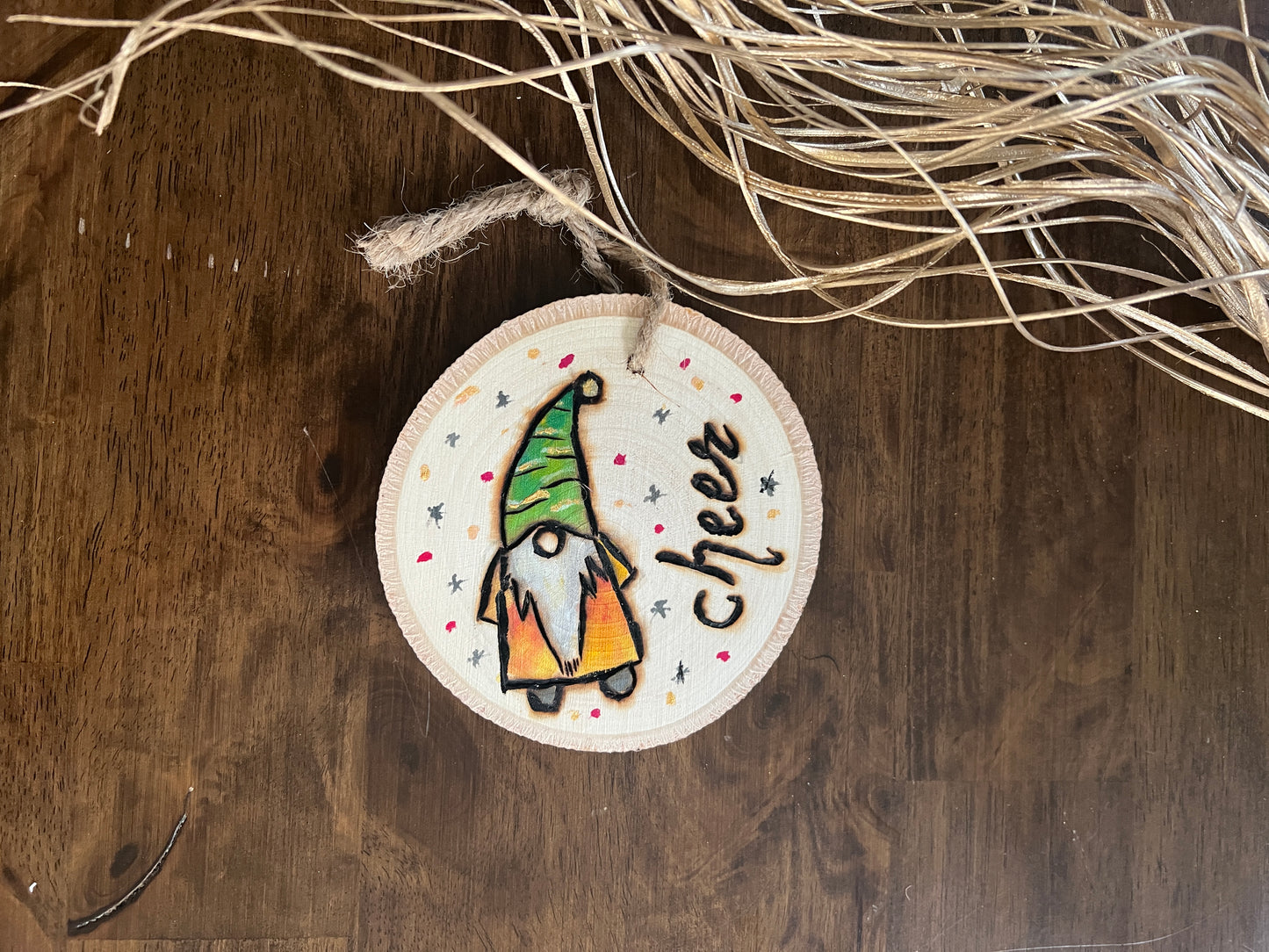 Wood Burning Holiday Ornament